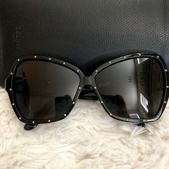 Celine Oversized Rhinestone Sunglasses - Picture 1 of 8